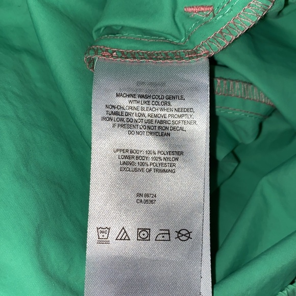 Columbia PFG Women's M White Green Pink Striped Pullover Hooded Windbreaker - Picture 7 of 16